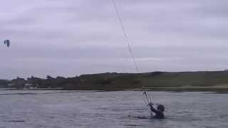 kiteboarding lesson  upwind bodydragging  One Launch Kiteboarding [upl. by Leiuqeze]