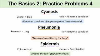 Medical Terminology – The Basics – Lesson 1  Practice Problems Set 2 [upl. by Leroj585]