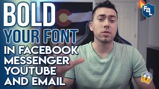 How to Bold and Italicize Your Font For Facebook and Messenger [upl. by Nek]