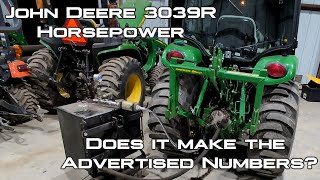 John Deere 3039R and Updated 1025R Power Baselines [upl. by Dedra]