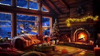 Cozy Cabin Ambience 🔥 Sleep Soundly in a Cozy Cabin with Gentle Winter Winds ❄️ [upl. by Hsejar839]