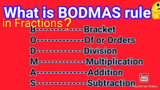 BODMAS in Fractions Grade 5 [upl. by Garcon]