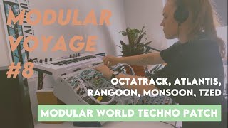 MODULAR VOYAGE 8  Modular World Techno Patch Octatrack  Eurorack live improv [upl. by Karena]