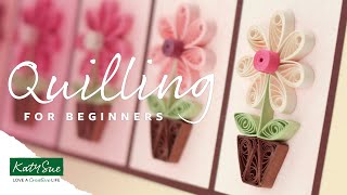 Paper Quilling For Beginners  Basic Shapes Tutorial  Make A Quilled Flower [upl. by Dallman]