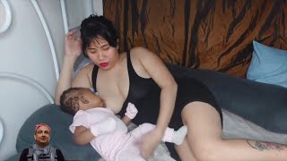 real Breastfeeding vlogs new 2024  Mother Funny Video 1 [upl. by Aidile]