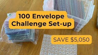 100 Envelopes Challenge  How I am Getting Started  Saving 5050 [upl. by Ttenyl78]