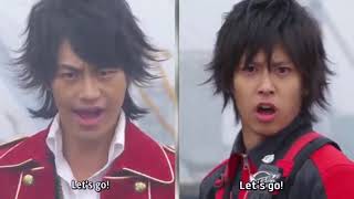 GoBusters vs Gokaiger Henshin  Fight [upl. by Targett]