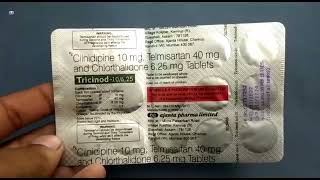 Tricinod 10625 Tablet  Cilnidipine Telmisartan and Chlorthalidone Tablets  Tricinod 10625 Tab [upl. by Lemhaj504]