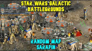 Star Wars Galactic Battlegrounds Sarapin Random Map  2v4 Moderate AI [upl. by Artiek241]