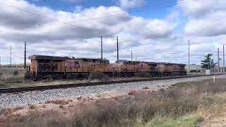 UP7781 C45AHT4CUP2743 amp UP7527C45ACCTE’S idling at the Weston Power Plant Wisconsin Public Service [upl. by Moorish421]