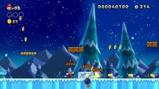 New Super Mario Bros U  A Frozen Cooligan Makes a Great 1Up in Cooligan Fields [upl. by Arrakat]