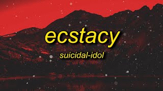 SUICIDALIDOL  ecstacy slowedtiktok version Lyrics  sticking out your tongue for the picture [upl. by Lilybelle730]