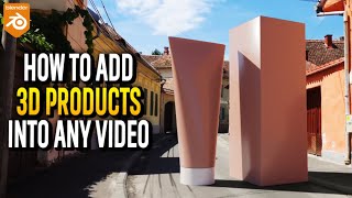 How to Add 3D Products Into ANY Video in Blender  Beginner Camera Tracking Tutorial [upl. by Rexford729]