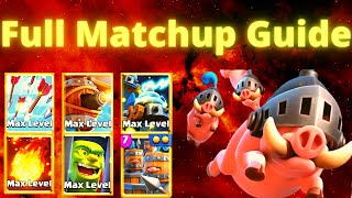 Royal Hogs Royal Recruits ULTIMATE DECK GUIDE  10 Different Matchups [upl. by Aitnom104]