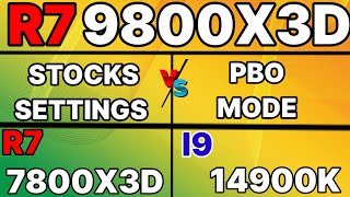 9800X3D VS İ9 14900K VS 7800X3D VS INTEL 285K 9800X3D PBO VS STOCK SETTING HOW MUCH IT AFFECT GAMING [upl. by Atsedom516]