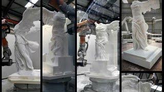 A replica of the Winged Victory of Samothrace is being made in Greece [upl. by Ardnuhsed]