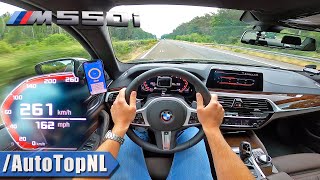 BMW M550i 44 V8 BiTurbo 530HP TOP SPEED on AUTOBAHN NO SPEED LIMIT by AutoTopNL [upl. by Potts]