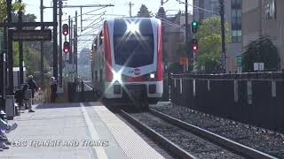 CalTrain KISS Unit Arriving at Redwood City [upl. by Kealey]