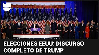 Donald Trump gana las elecciones discurso completo en español [upl. by Euqnimod]