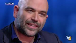 Saviano commemorazione Ramelli “La vergogna è avere Ignazio La Russa in quel posto” [upl. by Anifesoj]