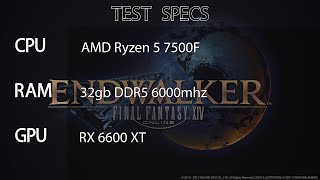 Final Fantasy XIV  Ryzen 5 7500F  RX 6600 XT  1080p Maximum to Laptop Standard  100 Render [upl. by Quickel]