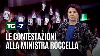 Le contestazioni alla ministra Roccella [upl. by Irem]