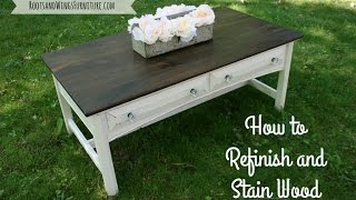 How to Refinish and Stain Wood [upl. by Anomis261]