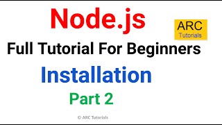 Installation  Ep 2  Node JS Tutorial For Beginners [upl. by Nial]