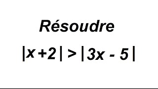 Résoudre une inéquation avec des valeurs absolues  exercice corrigé [upl. by Ayrb652]