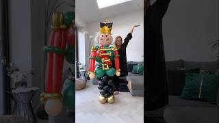 ❤️💚CHRISTMAS NUTCRACKER💚❤️ christmasdecorations christmasparty eventstyling balloonartist [upl. by Aerona]