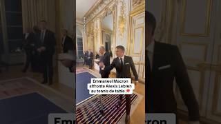 Emmanuel Macron affronte Alexis Lebrun au tennis de table 🏓 [upl. by Eisned]