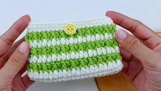 Crochet Cardholder Pouch Super Easy Beginners Friendly  ViVi Berry DIY [upl. by Aititel]