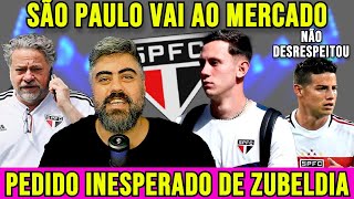 FOI AO MERCADO MAS ZUBELDIA SPFC TEM SOLUÇÃO IMEDIATA EM CASA JAMES RODRIGUEZ [upl. by Latrina859]