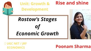 Rostows Stages of Economic Growth Growth and Development  UGC NETJRF ECONOMICS [upl. by Alexandrina]