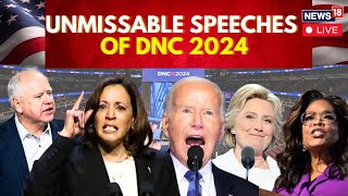 LIVE DNC 2024 Chicago  Barack Obama Speech DNC  Harris DNC Speech  Hilary DNC Speech  N18G [upl. by Aremat494]