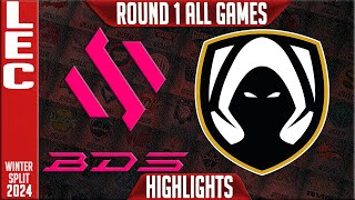 BDS vs TH Highlights ALL GAMES  LEC Winter 2024 Playoffs Upper Round 1  Team BDS vs Team Heretics [upl. by Anival]