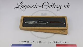 Classic Laguiole Bread Knife Snakewood handle [upl. by Adigun]