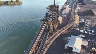 NS storing coal at the Sandusky Coal Dock [upl. by Ecirtap]