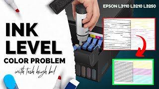 How to fix printer color problems Epson L3150  ink level check epson printer  ink flushing epson [upl. by Drareg]