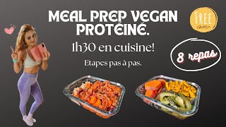 Meal prep protéiné SANS GLUTEN VEGAN [upl. by Enileuqkcaj]