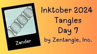 Inktober Tangles 2024 Day 7 Zander by Zentangle Inc [upl. by Allina534]