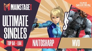 naitosharp vs MVD  SSBU Singles Top 64 Losers Round 4  Mainstage 2021  ZSS vs Snake [upl. by Asenej6]