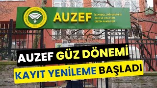 İstanbul Üni Aöf AUZEF 2024 Güz Dönemi Kayıt Yenileme Başladı AUZEF Kayıt Yenileme Nasıl Yapılır [upl. by Guglielmo543]