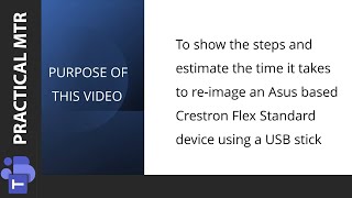 Reimage of a Crestron Flex system using USB stick READ DESCRIPTION BEFORE VIEWING [upl. by Nahsed]