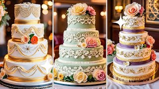 4 Tier wedding cake designs wedding cake [upl. by Elsinore]