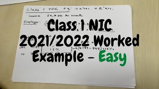 How To Calculate UK National Insurance Contribution 202122  Employees and Employer Basic Example [upl. by Yanaj]