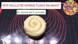 PÂTE FEUILLETÉE EXPRESS PLIAGE EN ESCARGOT 🐌 Recette au Thermomix [upl. by Jenni]