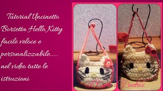 Tutorial Uncinetto borsa hello kitty parte 3 [upl. by Ferri]