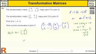 Transformation Matrices GCSE Further Maths revision Exam paper practice amp help [upl. by Rich942]