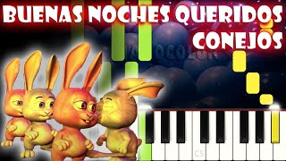 Buenas Noches Queridos Conejos  Piano Cover  Tutorial  Karaoke [upl. by Danica]